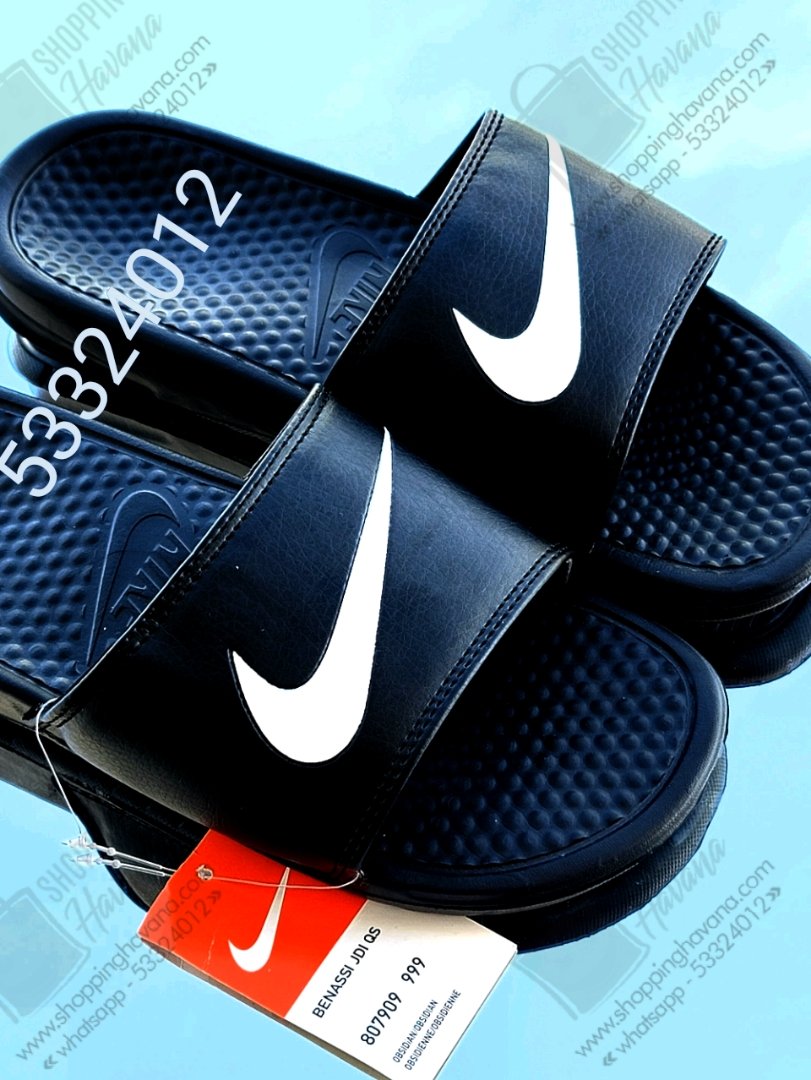 cerebro transportar Nube Chancletas Nike Benassi negra logo bastón blanco - ShoppingHavana