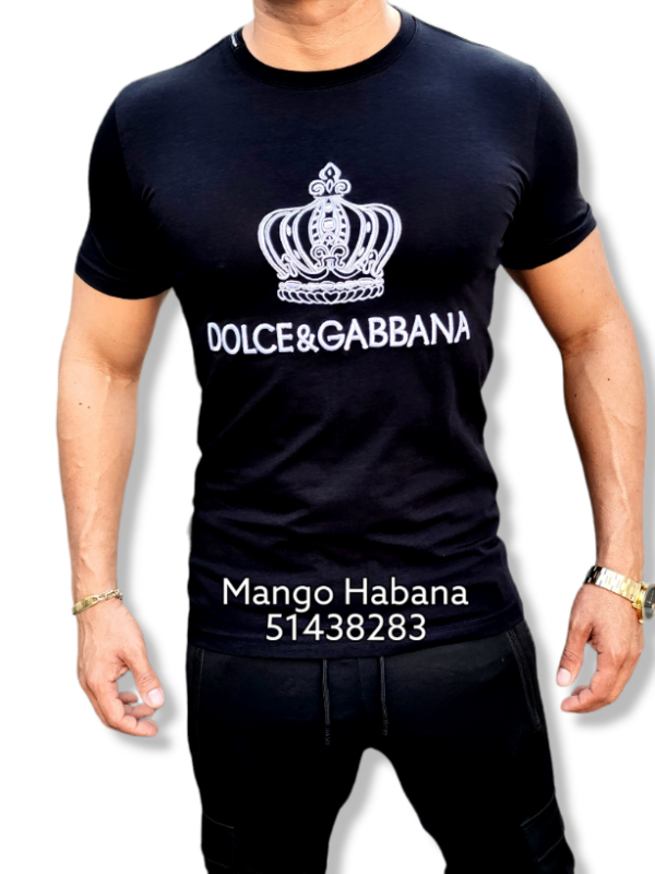 Pullover Dolce&Gabbana negro con logotipo a relieve blanco