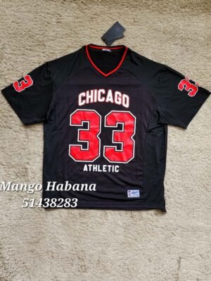 Pullover Negro y Rojo de Chicago #33 Athletic