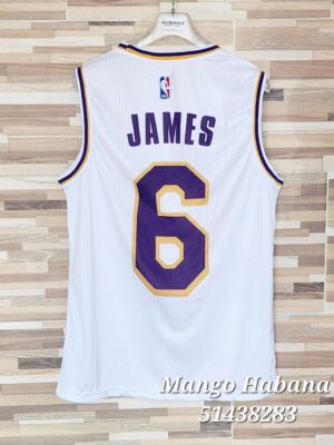 Camiseta LAKERS BLANCA Y MORADA CMBNL1