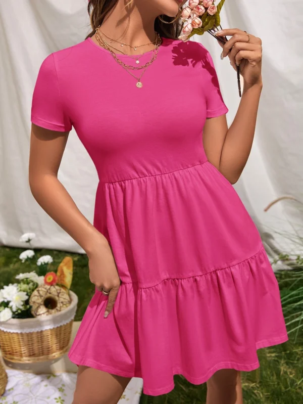 VESTIDO ROSA DE VUELOS AVV1