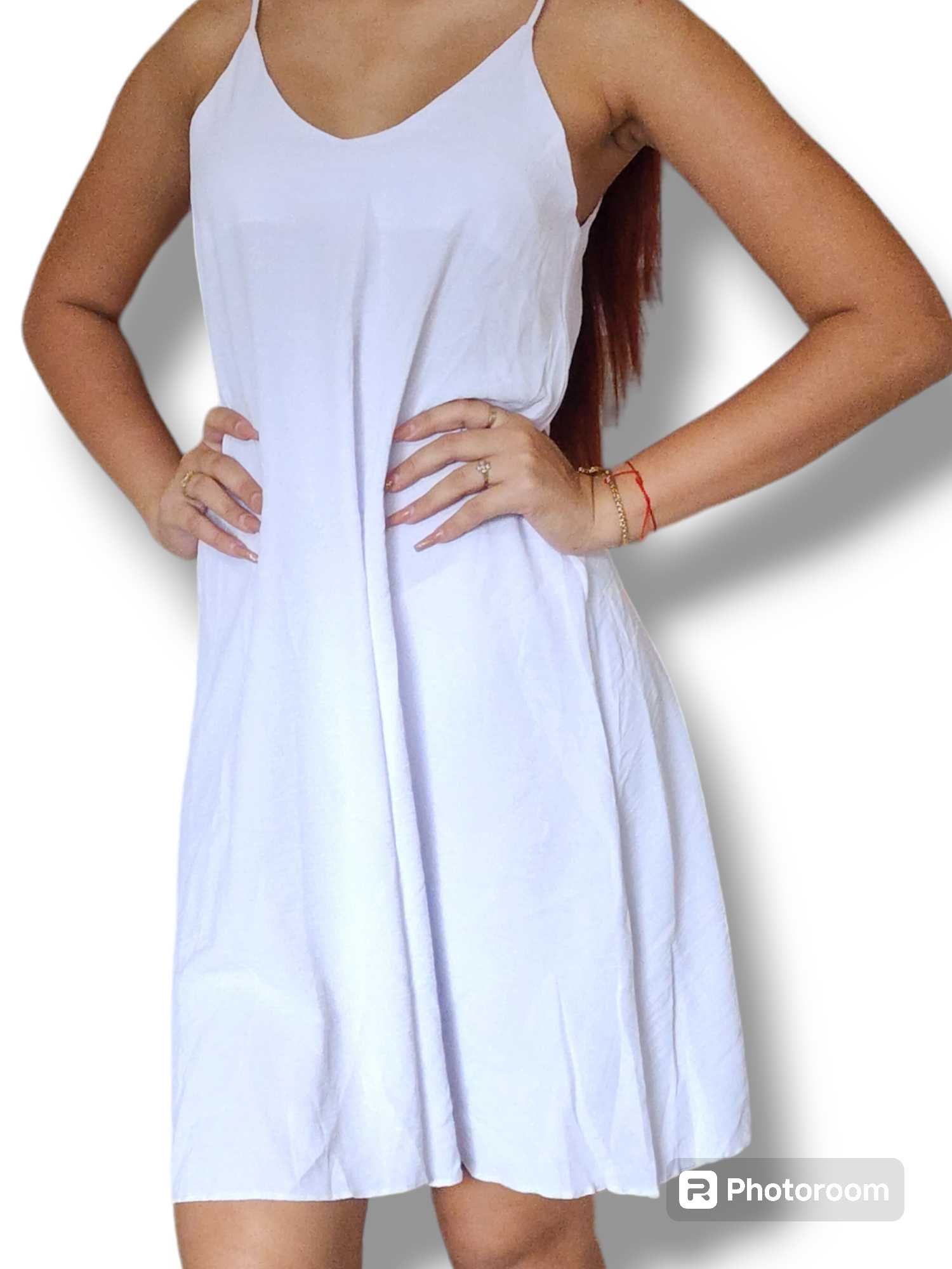 VESTIDO BLANCO SENCILLO CORTO VBSC44