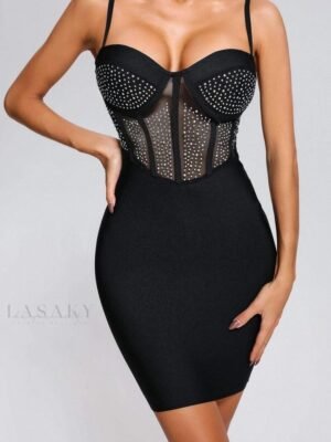 Vestido negro con brillantes  AVNTB