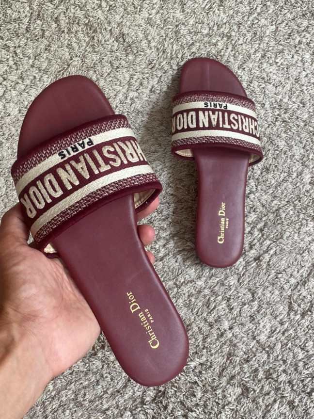 SANDALIAS CHRISTIAN DIOR ROJO VINO