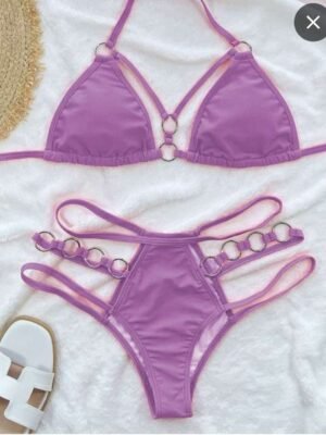 BIKINI  MORADO CON AROS BKMO1