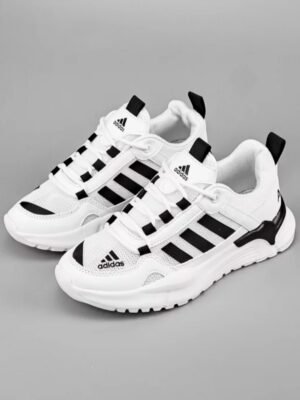 TENIS ADIDAS BLANCOS DETALLES NEGROS TADBLN