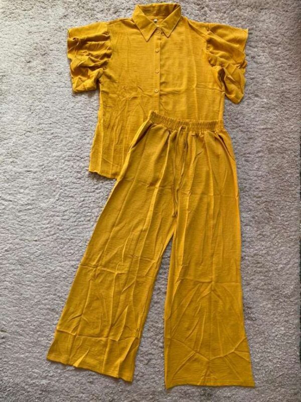 CONJUNTO PANTALONETA MOSTAZA CNMZA