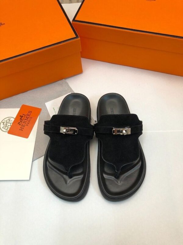 SANDALIAS HERMES NEGRAS ASHN - Imagen 2