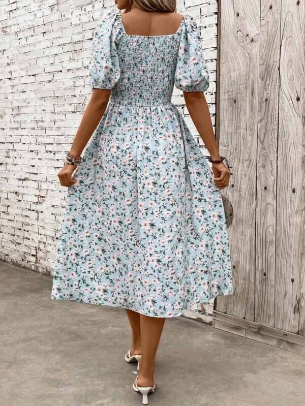 VESTIDO AZUL CLARO ESTAMPADO DE FLORES AVAZF