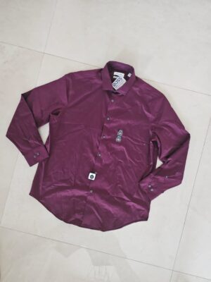 CAMISA COLOR VINO MANGAS LARGAS CMS2