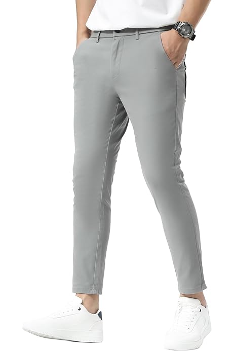 PANTALON DE VESTIR FASHION DENIM GRIS PVGS1