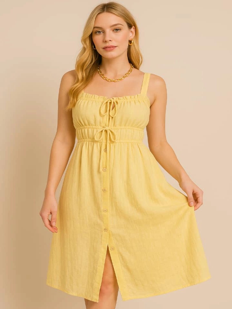 VESTIDO AMARILLO VTD58