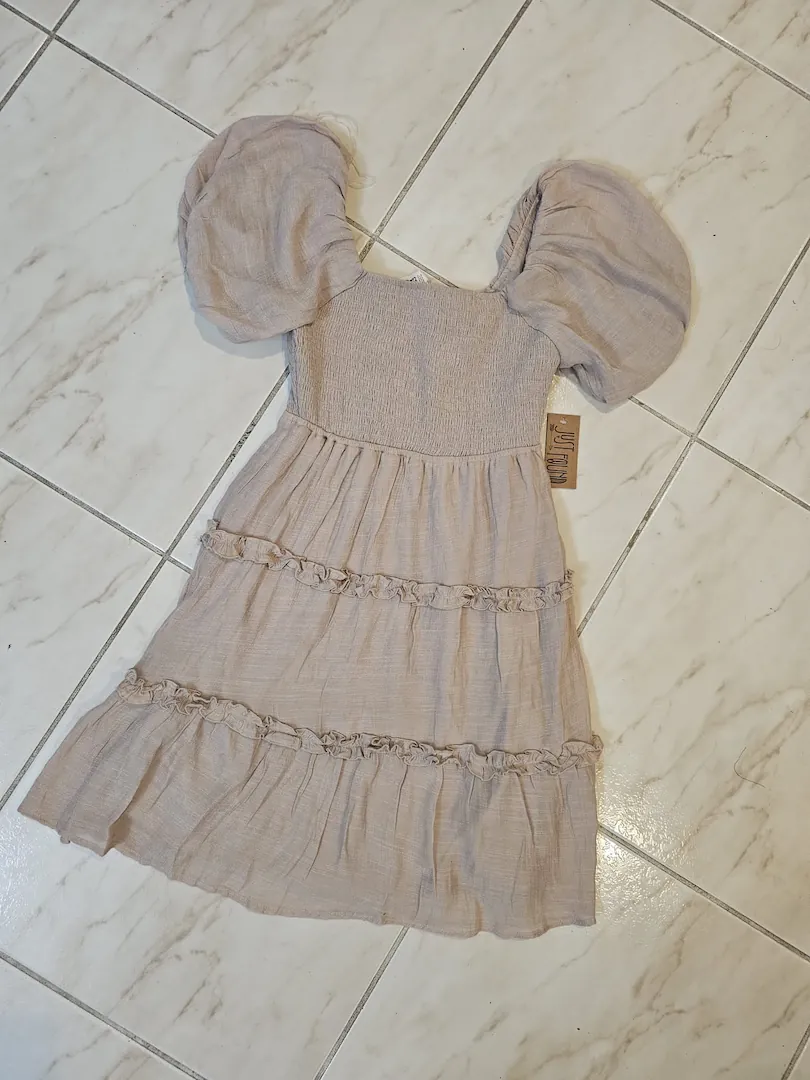 VESTIDO BEIGE VTD115
