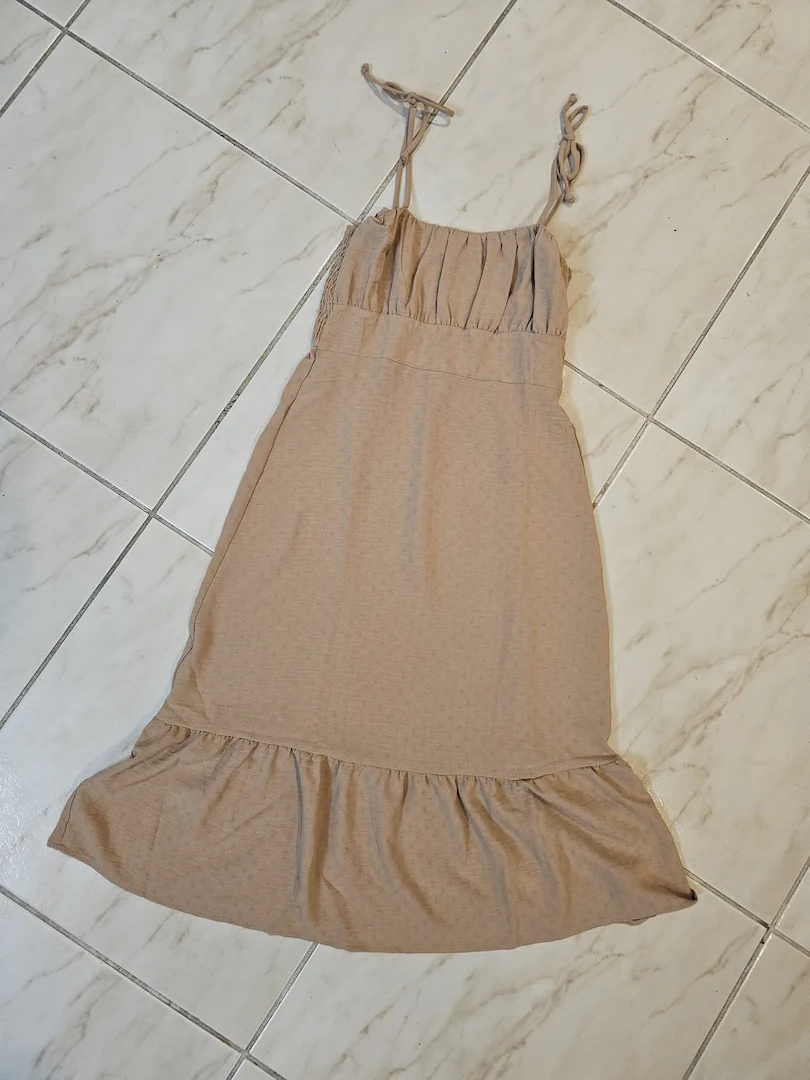 VESTIDO BEIGE VTD118