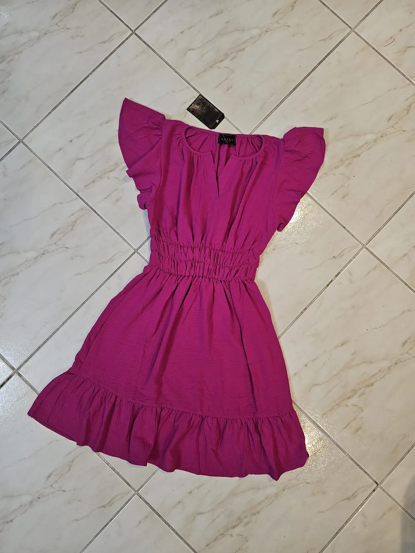 VESTIDO FUCSIA VTD73