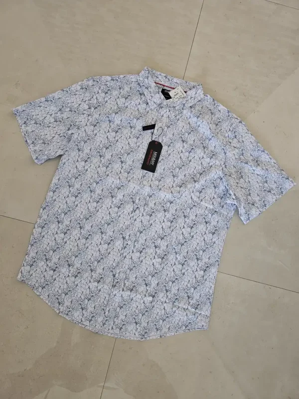CAMISA AZUL FLOREADA CMS119