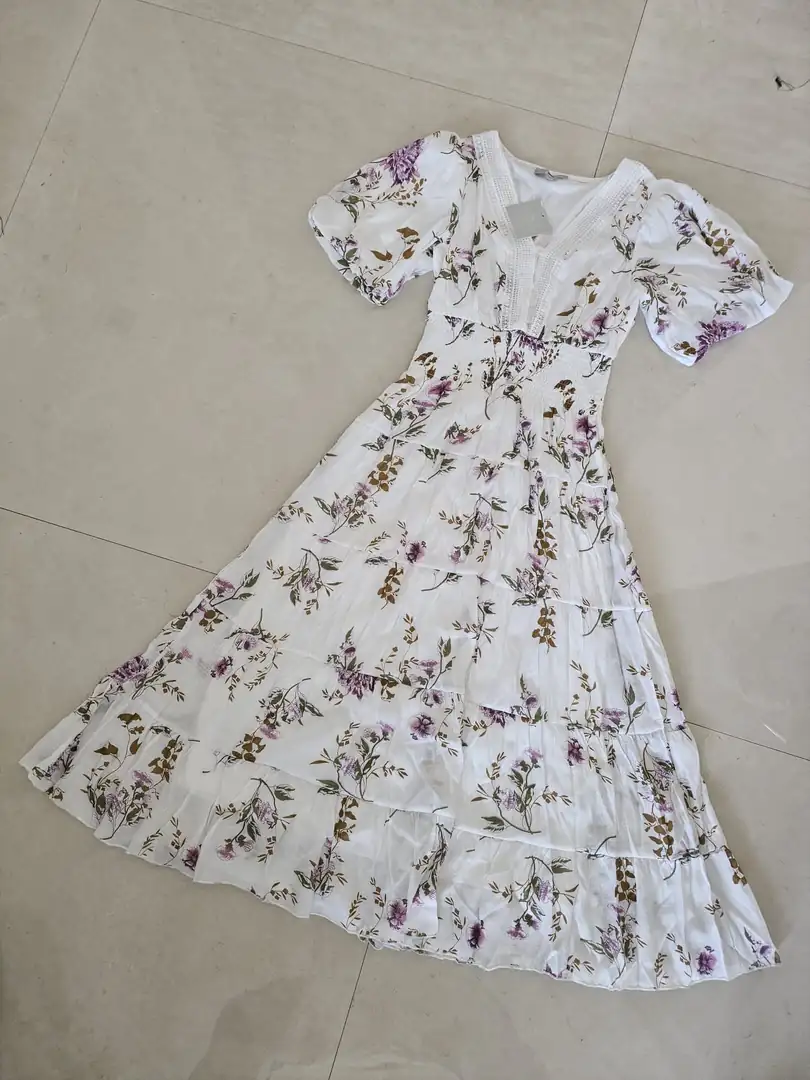 VESTIDO BLANCO FLOREADO VTD149