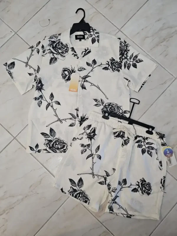 CONJUNTO BLANCO ESTAMPADO DE HOMBRE CJT4