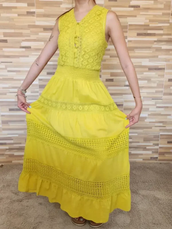 VESTIDO AMARILLO VDO33