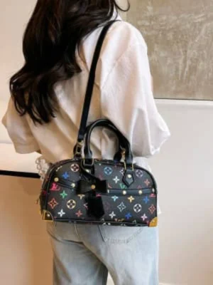 CARTERA LOUIS VUITTON NEGRA ESTAMPADOS DE COLORES CTR53