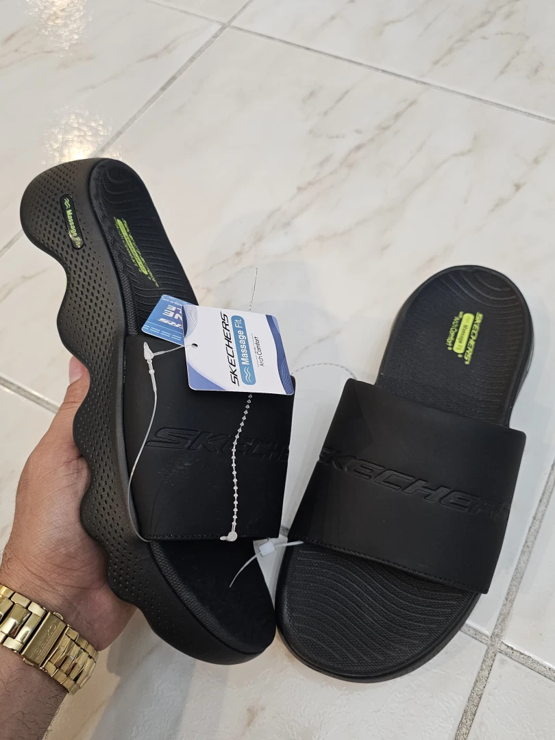 CHANCLETAS SKECHERS NEGRAS SDL117