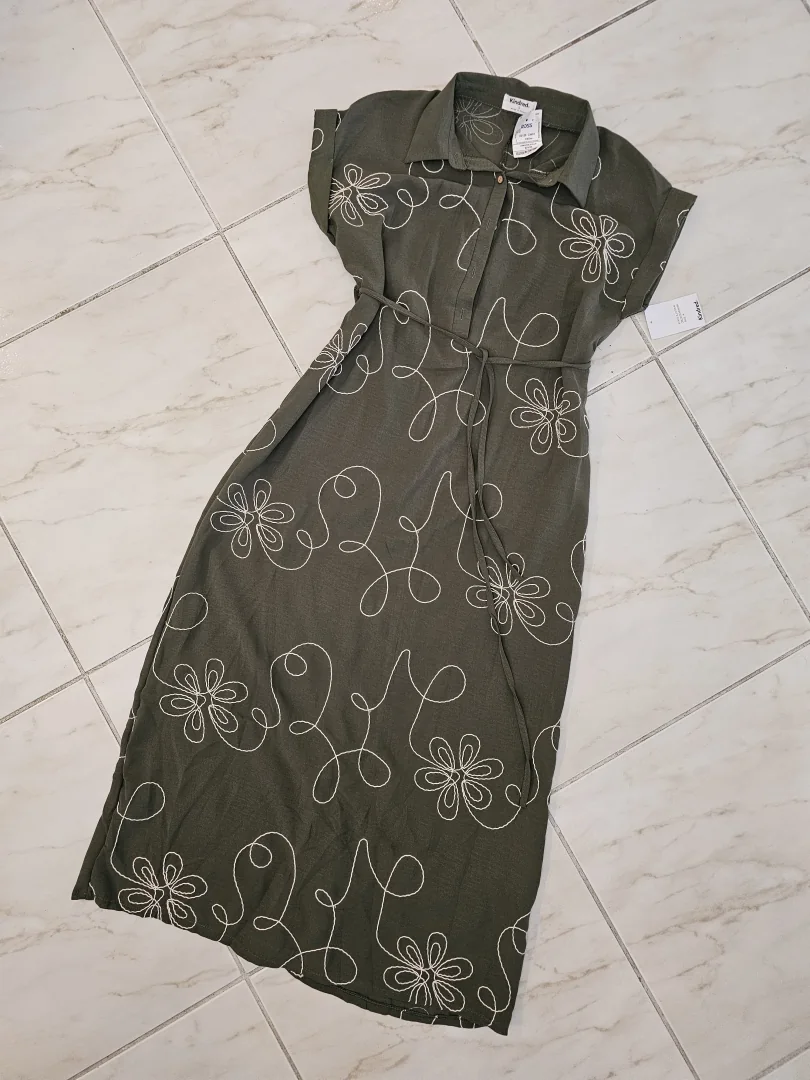 VESTIDO VERDE CON PATRONES VTD202