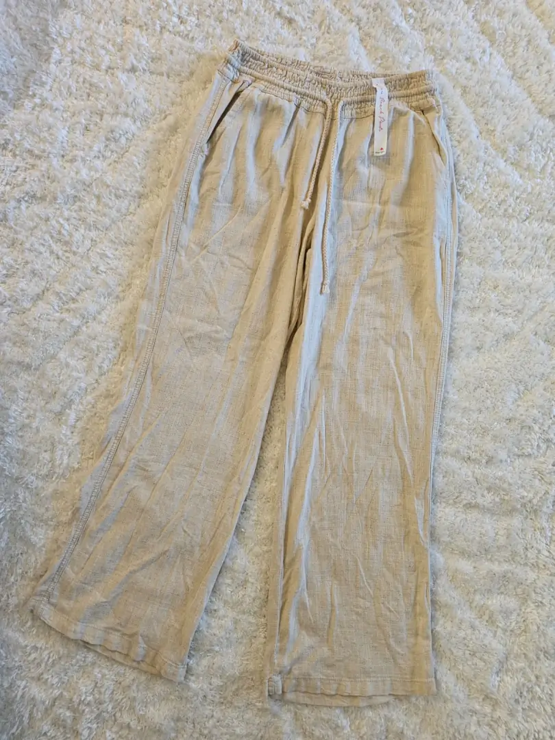 PANTALÓN DE TELA BEIGE PTN116