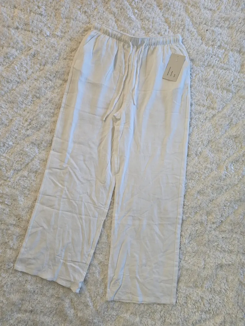 PANTALÓN DE TELA BLANCO PTN118