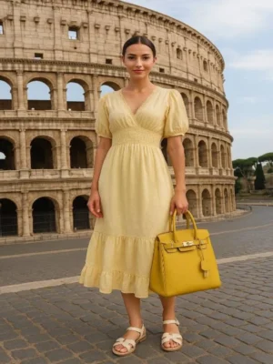 VESTIDO AMARILLO VTD173