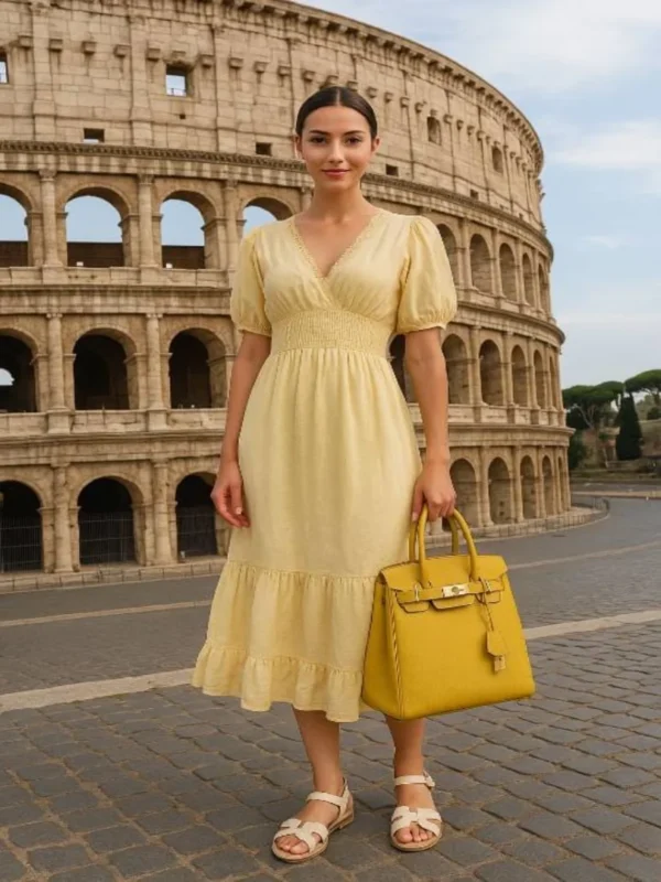 VESTIDO AMARILLO VTD173