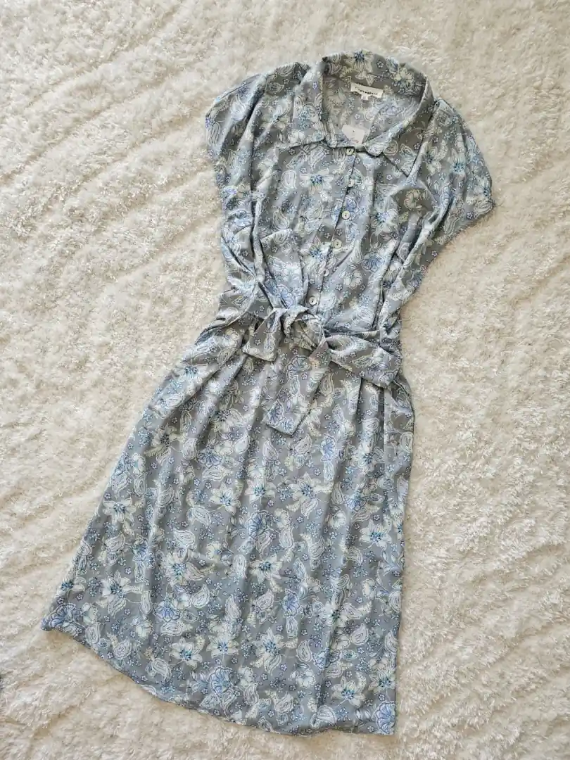 VESTIDO AZUL ESTAMPADO VTD267