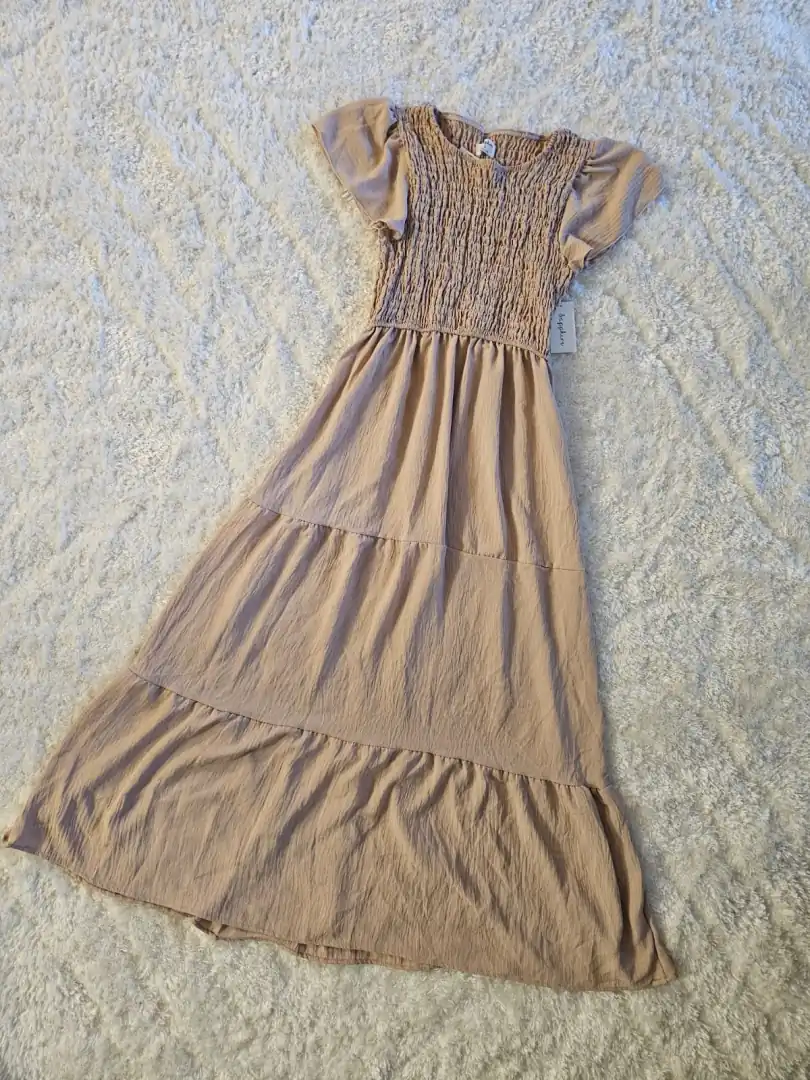 VESTIDO BEIGE VTD234