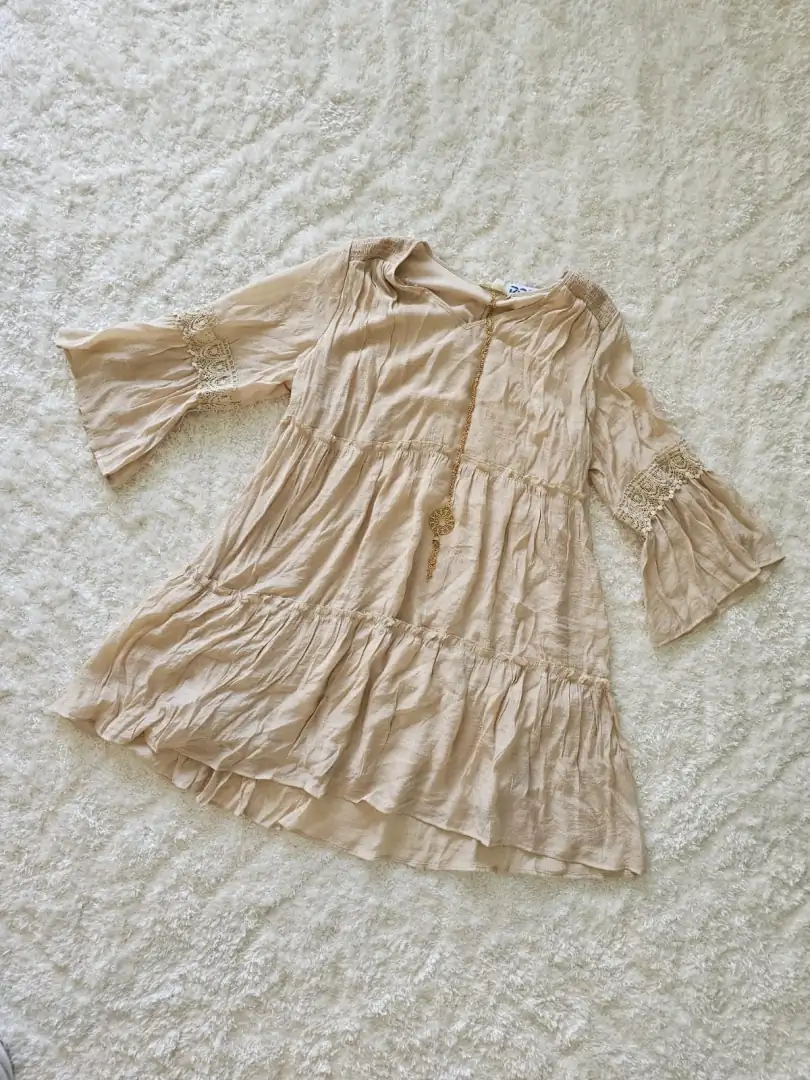VESTIDO BEIGE VTD273