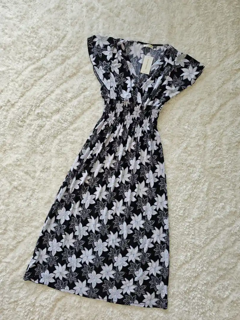 VESTIDO NEGRO ESTAMPADO VTD265