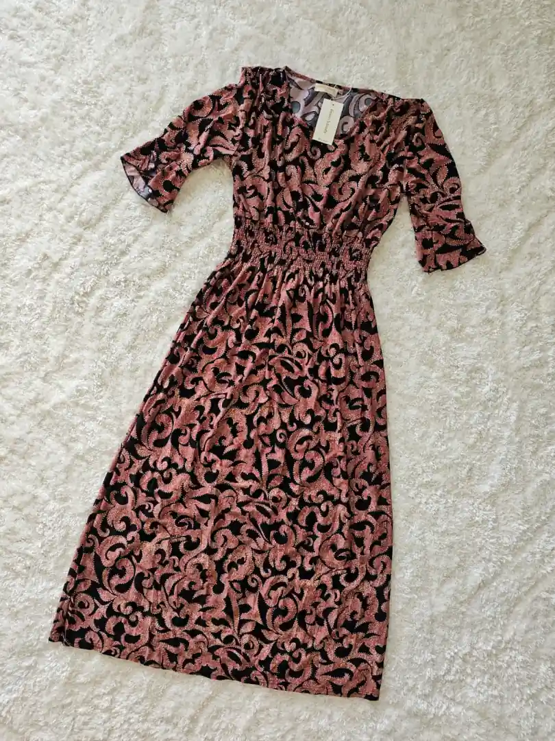 VESTIDO ROJO ESTAMPADO VTD263