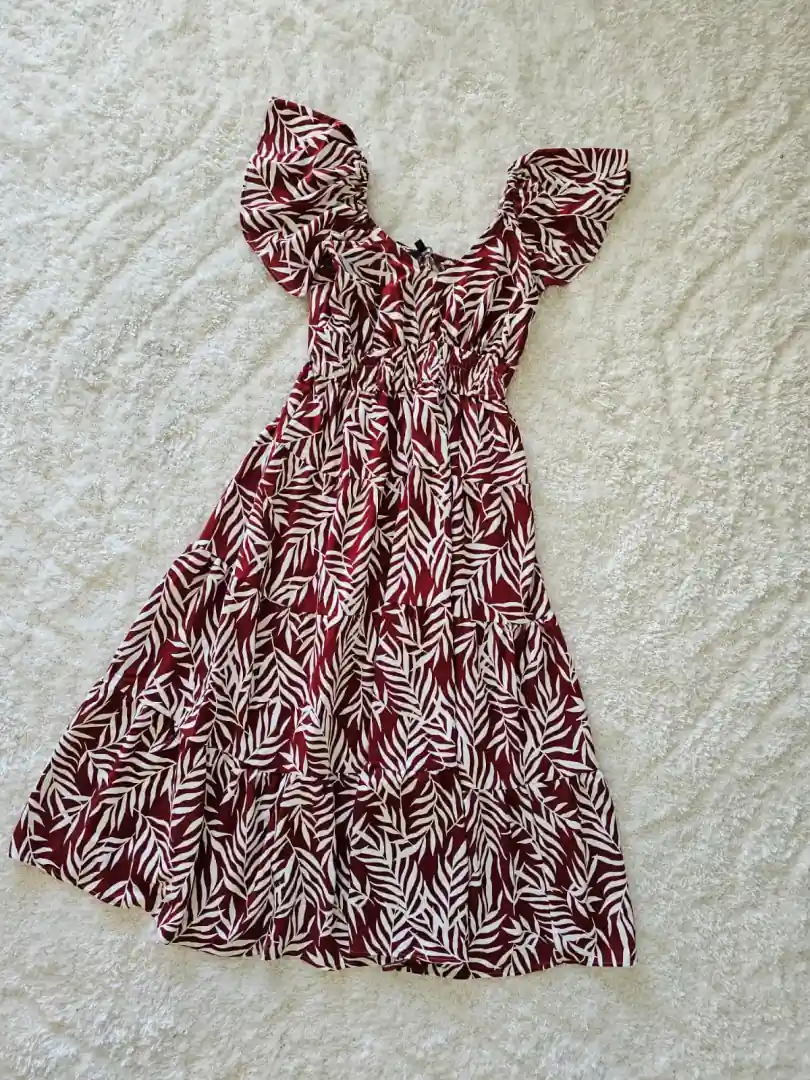VESTIDO ROJO ESTAMPADO VTD270