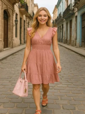 VESTIDO ROSA VTD187