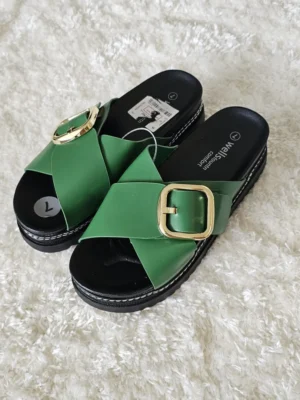 SANDALIAS NEGRAS VERDES SDL251