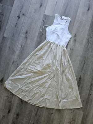 VESTIDO BLANCO BEIGE VTD347