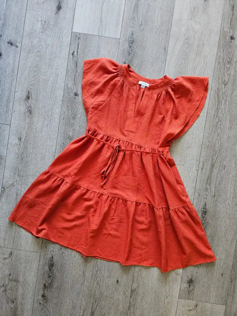 VESTIDO ROJO CALVIN KLEIN VTD342