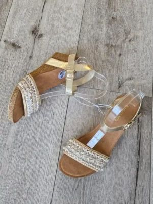 SANDALIAS DORADAS SDL291