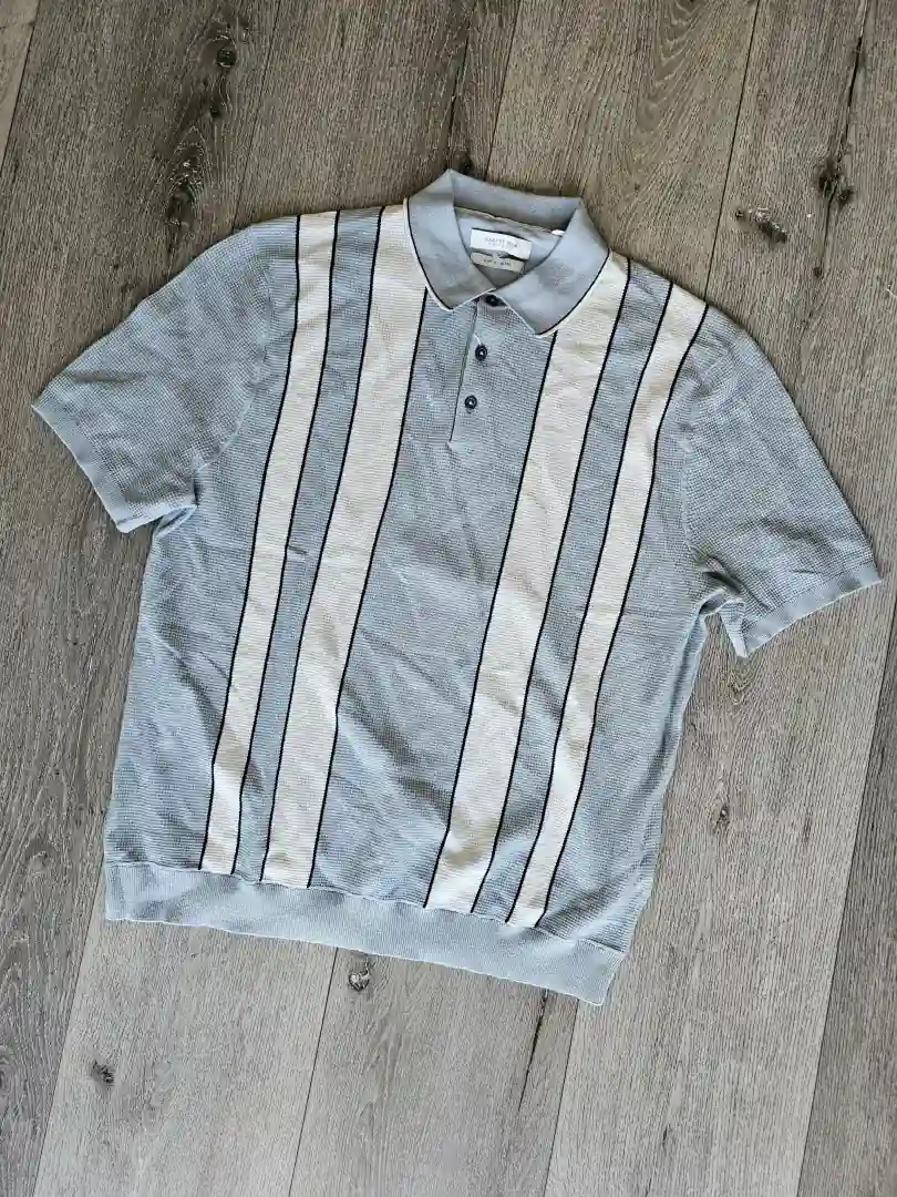 PULLOVER AZUL RAYAS BLANCAS PLV412