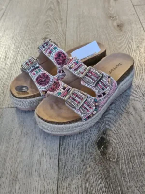 SANDALIAS ROSAS BRILLO SDL323