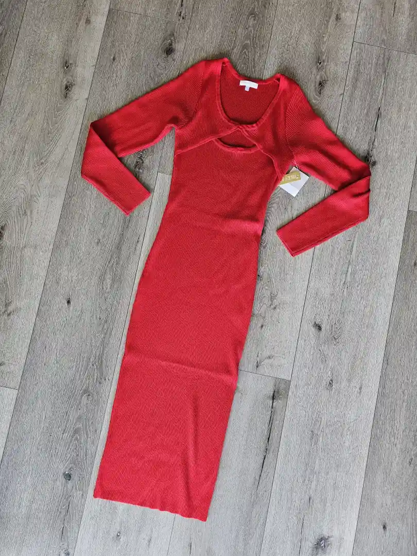 VESTIDO ROJO VTD410