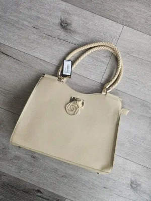 BOLSO DE MANO BEIGE CTR97