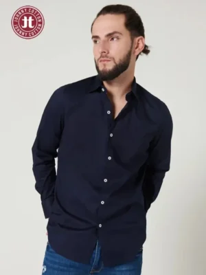 CAMISA AZUL OSCURO CMS254