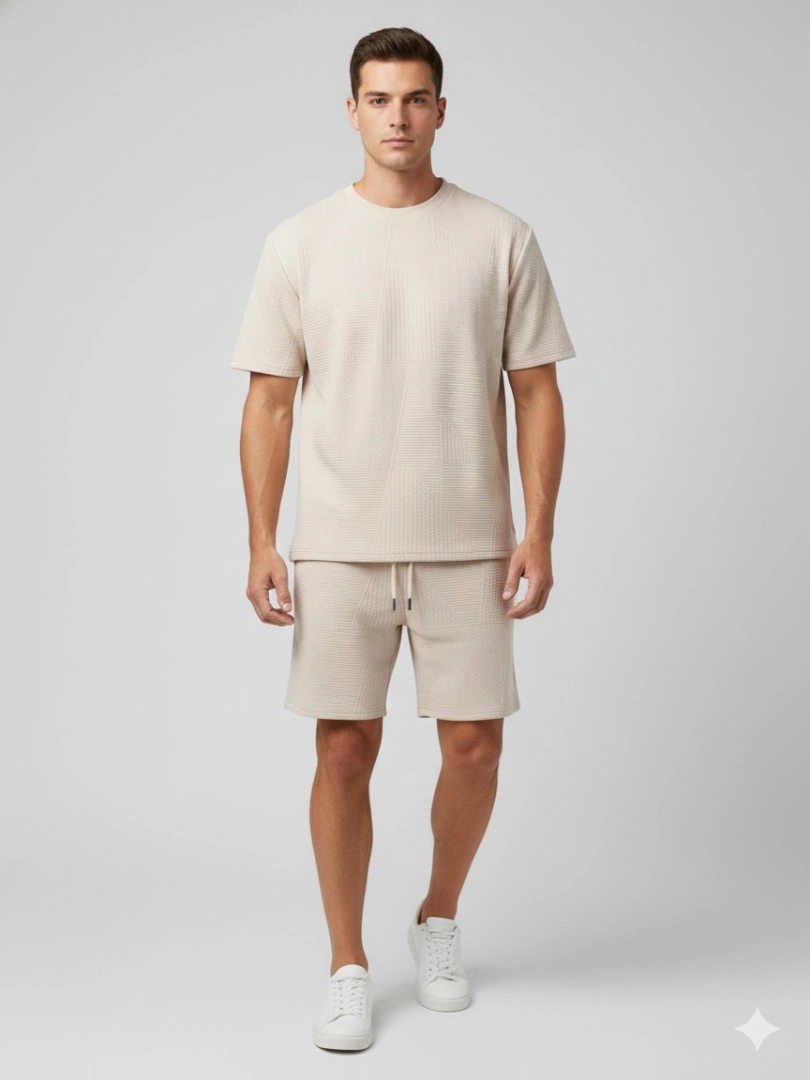 CONJUNTO DE HOMBRE BEIGE CJT19