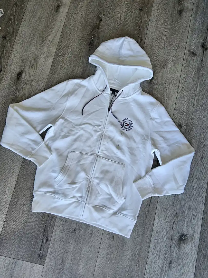SUDADERA CON CREMALLERA BLANCA TOMMY HILFIGER EGTD48