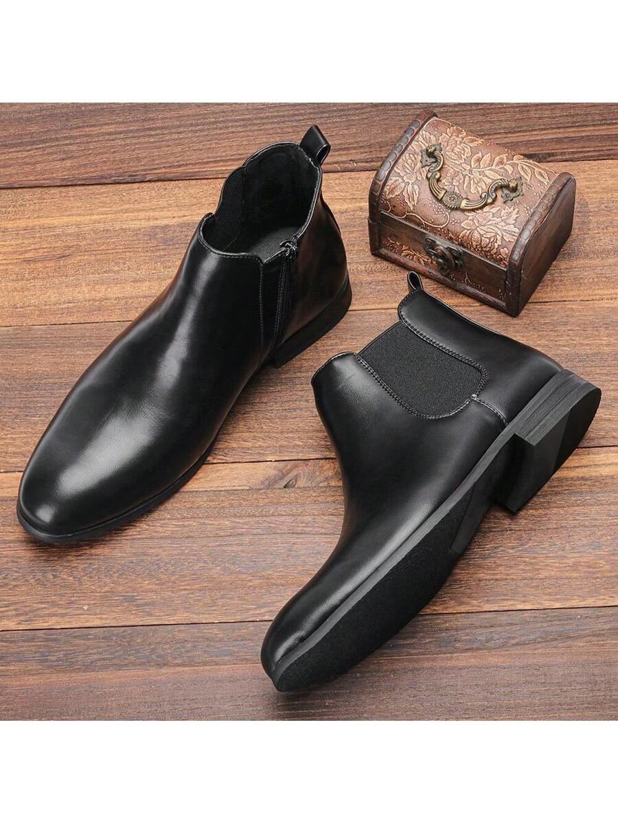 botas chelsea negras con zippers BTSZIP